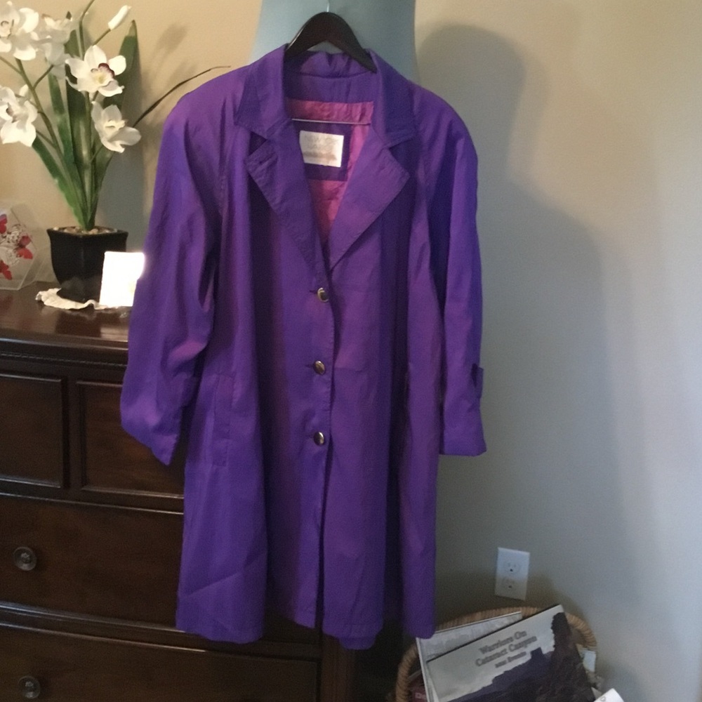 Vibrant Purple Trench Coat